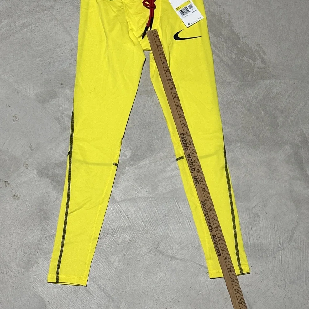 Men's Nike Pro Off-White Tights Opti Yellow Size Small CN5532-731 NWT $160 - Picture 8 of 14